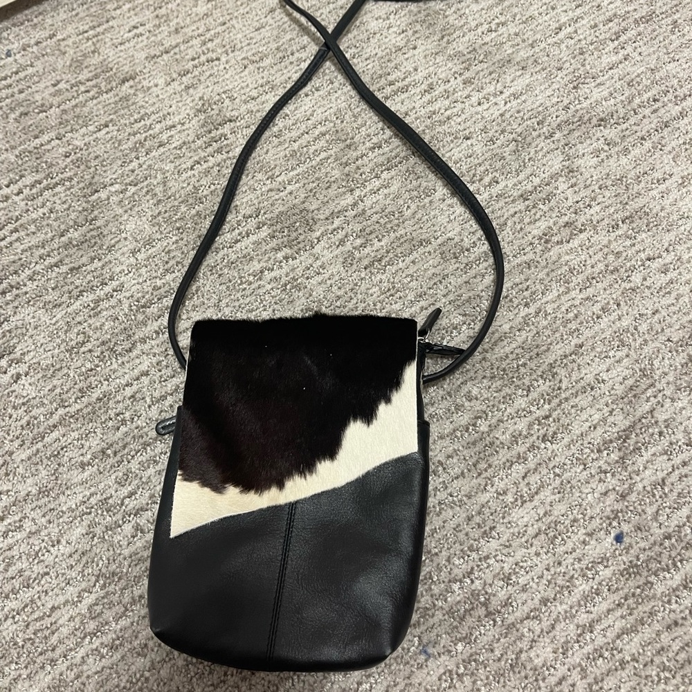 Animal print satchel bag